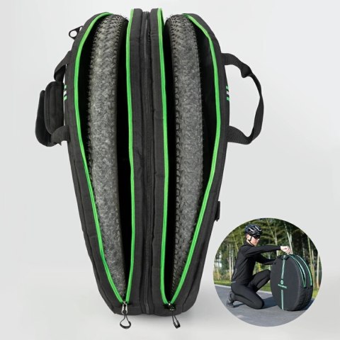 Pokrowiec transportowy na koło rowerowe śr. 74cm - czarny