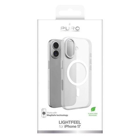Etui Puro Lightfeel na iPhone 17 kompatybilne z MagSafe - przezroczysto-białe