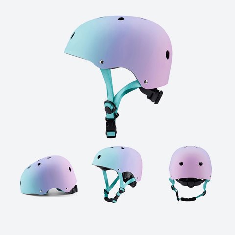 Kask rowerowy BMX/hulajnoga Wozinsky 48-52 cm - gradient różowy
