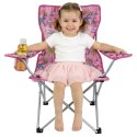 KRZESŁO TURYSTYCZNE SKŁADANE DZIECIĘCE RÓŻOWE KIDS COLLECTION
