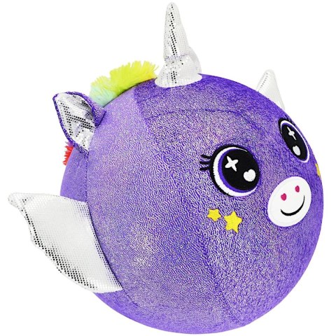 PIŁKA EMOJI 23CM JEDNOROŻEC FIOLETOWA