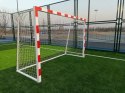 Bramka Piłkarska 300x200Cm Metalowa Profesjonalna Z Siatką - Biało Czerwona