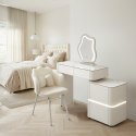 Toaletka kosmetyczna LED/ Komplet mebli blat 100 cm- Lilia - kolor biały