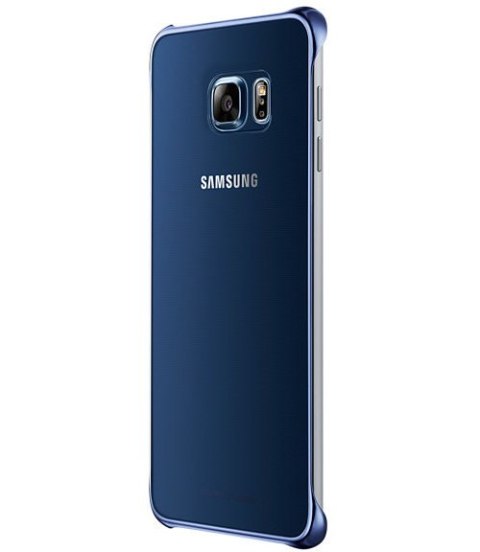 Clear Cover S6 Edge+ Czarny-Niebieski
