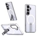 Etui Hybrid Armor X na Samsung Galaxy A57 z podstawką kompatybilne z MagSafe - przezroczyste