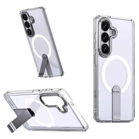 Etui Hybrid Armor X na Samsung Galaxy A57 z podstawką kompatybilne z MagSafe - przezroczyste