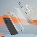 Etui Hybrid Armor X na Samsung Galaxy A57 z podstawką kompatybilne z MagSafe - przezroczyste