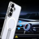 Etui Hybrid Armor X na Samsung Galaxy A57 z podstawką kompatybilne z MagSafe - przezroczyste