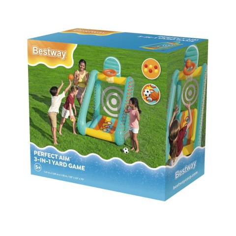 Dmuchana Gra Ogrodowa 3w1 Koszykówka Rzut do Celu Bestway 52813