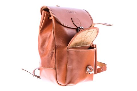 Modny plecak skórzany Vintage P1 BROWN