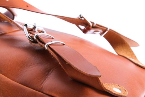 Modny plecak skórzany Vintage P1 BROWN