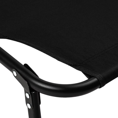 Składane Łóżko Turystyczne Polowe Kanadyjka 200x68 Cm Z Matercem Czarne