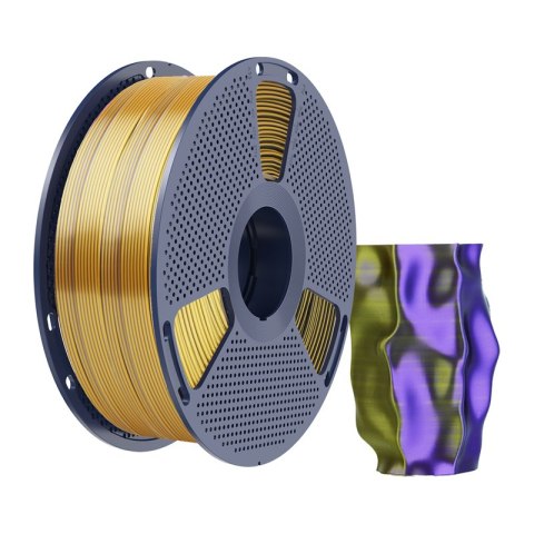Filament SUNLU PLA+ Silk Tri-Color 1.75mm 1kg (czarno-złoto-fioletowy)