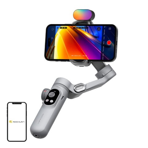 Gimbal AOCHUAN X Pro z oświetleniem RGB (szary)