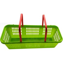 KOSZYK PLASTIKOWY NA OWOCE I WARZYWA AŻUROWY Z RĄCZKĄ