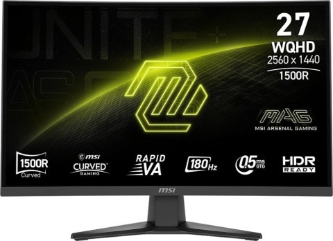 Monitor MSI MSI MAG 275CQF E18 (27" /Rapid VA /180Hz /2560 x 1440 /Czarny)