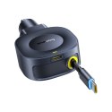 Ładowarka samochodowa Baseus PrimeTrip VR2 30W + 30W ze zwijanym kablem USB-C - czarna