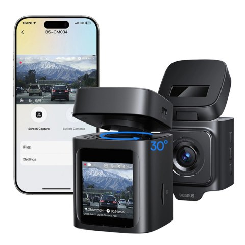 Wideorejestrator Baseus PrimeTrip VD1 Pro kamera samochodowa 4K - czarny