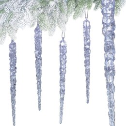 SOPLE LODU KRYSZTAŁOWE DEKORACJA WISZĄCA 22CM 4SZT