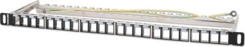 TECHLY patch panel 24 porty na moduły Keystone 0.5U z tacką 721011