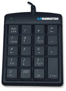 INTELLINET Klawiatura numeryczna USB 18 klawiszy slim 176354