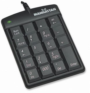 INTELLINET Klawiatura numeryczna USB 18 klawiszy slim 176354
