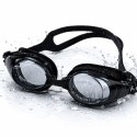 Okulary Do Pływania Regulowane Powłoka Anti Fog Ochrona UF Czarne Etui