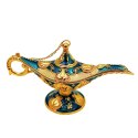 Dekoracyjna Lampa Alladyna Metalowa Granatowo-Złota 12cm - LAB12