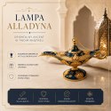 Dekoracyjna Lampa Alladyna Metalowa Granatowo-Złota 12cm - LAB12