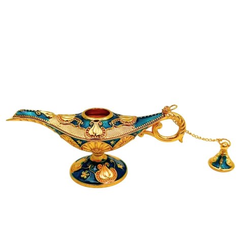 Dekoracyjna Lampa Alladyna Metalowa Granatowo-Złota 12cm - LAB12