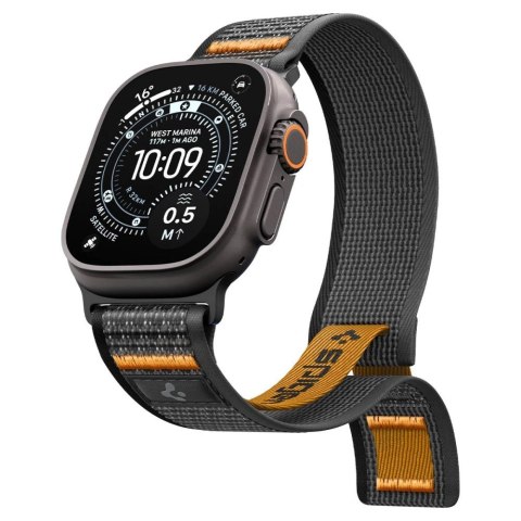 Pasek Spigen Athlex Air 2 na Apple Watch (44 / 45 / 46 / 49 mm) - czarno-pomarańczowy