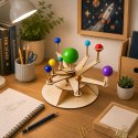 Drewniany Model Układu Słonecznego Planety DIY Zestaw Edukacyjny