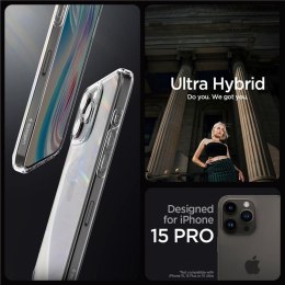Etui pokrowiec na iPhone 15 Pro Crystal Hybrid - przezroczysty