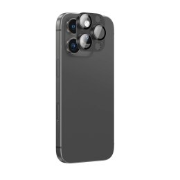 Szkło hartowane na wyspę aparatu do iPhone 16 Pro / 16 Pro Max - czarne