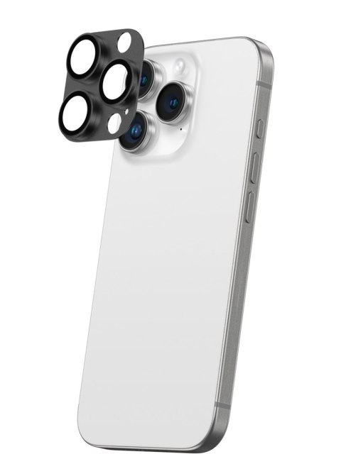 Szkło hartowane na wyspę aparatu do iPhone 16 Pro / 16 Pro Max - czarne