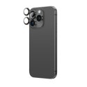 Szkło hartowane z ramką na soczewki aparatu do iPhone 16 Pro / 16 Pro Max - czarne