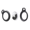 Etui brelok na lokalizator Apple AirTag z kółkiem - czarny