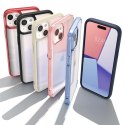 Etui pokrowiec na iPhone 15 Plus Crystal Hybrid - przezroczysto niebieski