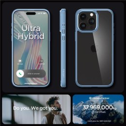 Etui pokrowiec na iPhone 15 Pro Max Crystal Hybrid - przezroczysto niebieski