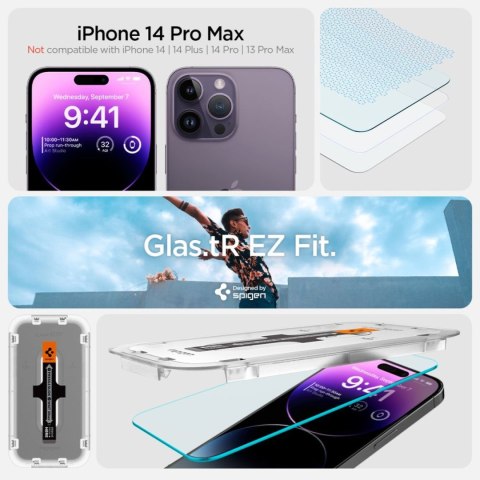 Szkło hartowane na iPhone 14 Pro z aplikatorem Glas.tR EZ Fit - 2 szt.