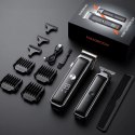 Maszynka do strzyżenia z trymerem 7 nasadek LED USB-C - zestaw