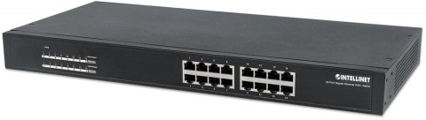 INTELLINET Switch 16x RJ45 Gigabit PoE+ 220W, metal, 19" 560993