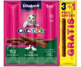 VITAKRAFT CAT STICK MINI kaczka i królik przysmak dla kota 3+1 gratis