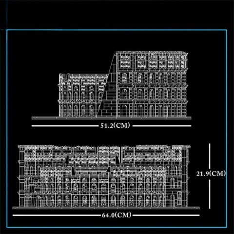 Klocki Konstrukcyjne Architektoniczne Koloseum Rzymskie 6466 el.