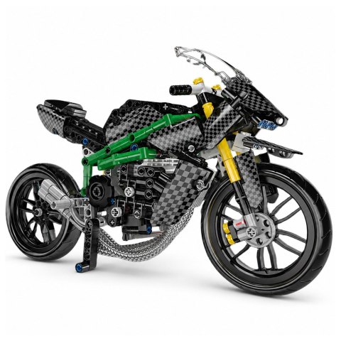 Klocki Konstrukcyjne Motocykl Wyścigowy Sportowy Czarny 656 el.