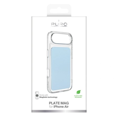 Etui Puro Plate Mag na iPhone 17 Air kompatybilne z MagSafe - jasnoniebieskie