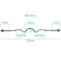 GRYF MOCNO ŁAMANY 120 CM ENERO FIT fi25,4 MM