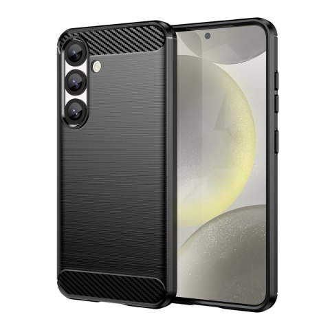 Etui Carbon Case elastyczne silikonowe na Xiaomi Redmi Note 14 Pro 4G - czarne