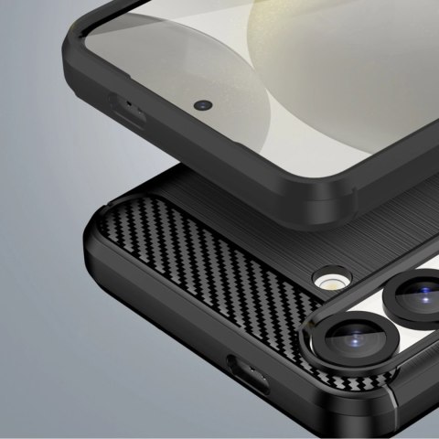 Etui Carbon Case elastyczne silikonowe na Xiaomi Redmi Note 14 Pro 4G - czarne