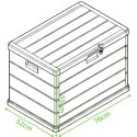 SKRZYNIA OGRODOWA 170L 76x55x52CM NA PODUSZKI